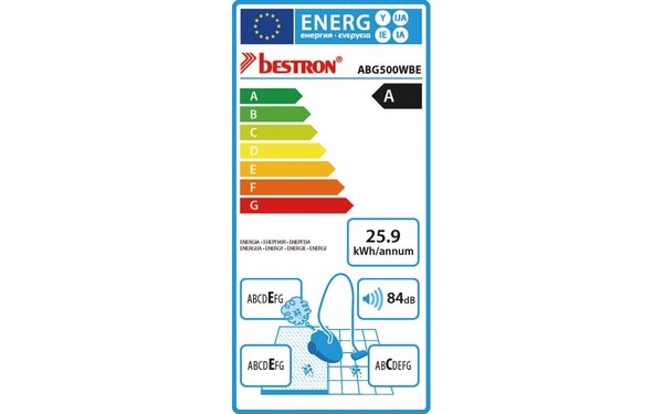 BESTRON ABG500WBE - &Eacute;tiquette &eacute;nergie