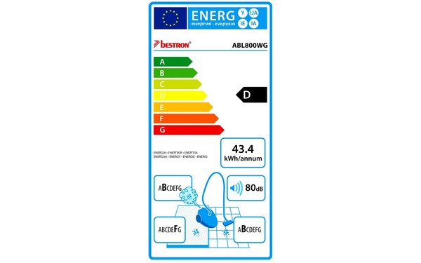 BESTRON ABL800WG - &Eacute;tiquette &eacute;nergie