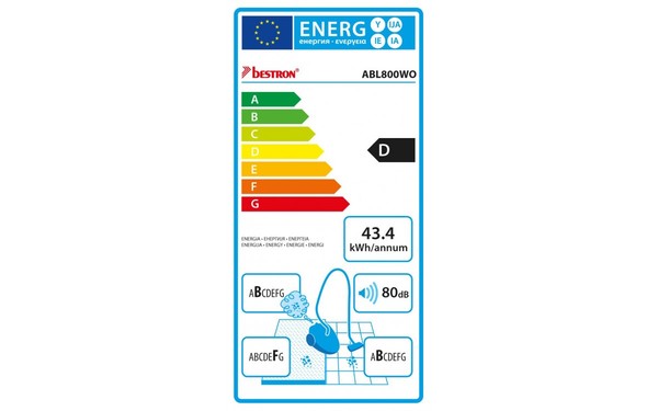 BESTRON ABL800WO - &Eacute;tiquette &eacute;nergie