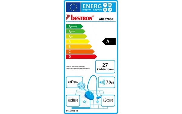 BESTRON ABL870BR - &Eacute;tiquette &eacute;nergie