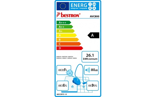 BESTRON AVC800 - &Eacute;tiquette &eacute;nergie