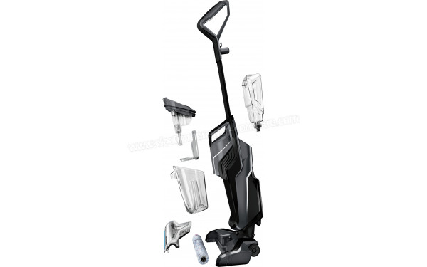 BISSELL Crosswave C6 Pro - Vue 3/4 droite avec accessoires