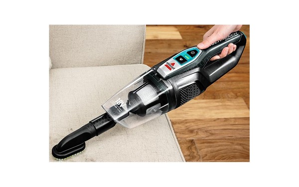 BISSELL MultiReach Essential 18V - Vue 3/4 droite de l'aspirateur &agrave; main