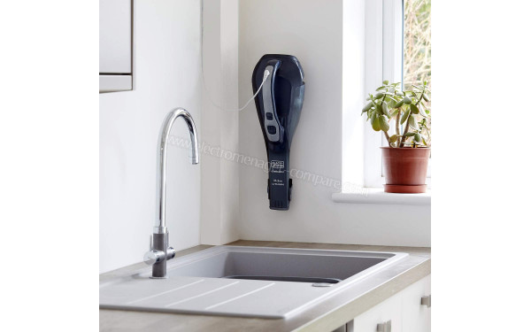 BLACK & DECKER DVA315JF-QW - Vue sur la station murale de chargement