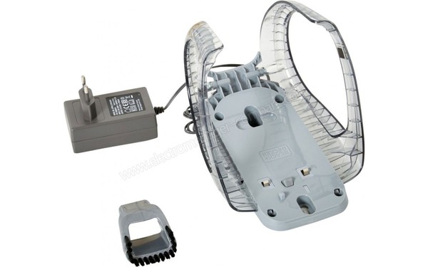 BLACK & DECKER HVFE2150LB Balai 21.6V ORA Noir - Base de charge et brosse (cr&eacute;dit : Boulanger)