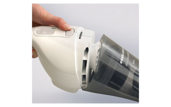 BLACK & DECKER NV2410N Dustbuster 2.4V - Bouton d'ouverture du bol