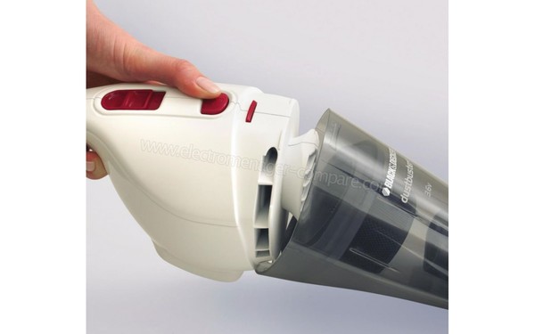 BLACK & DECKER NV3610N Dustbuster 3.6V - Bouton d'ouverture du bol et acc&egrave;s aux filtres