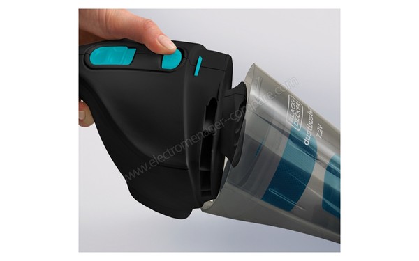 BLACK & DECKER NV7210N Dustbuster 7.2V - Bouton d'ouverture du bol