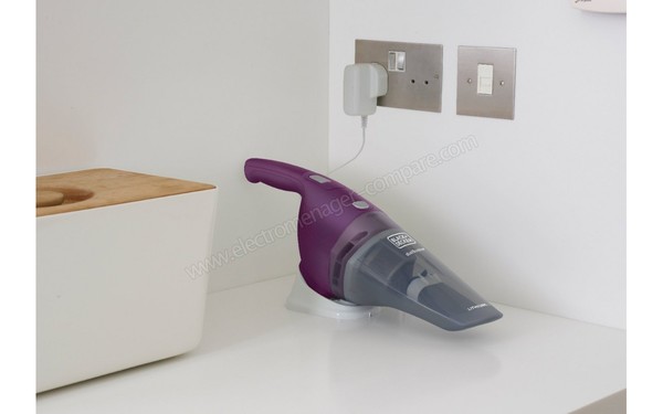 BLACK & DECKER NVB115W Dustbuster - Rechargement par une base de charge