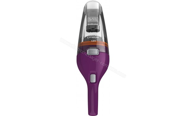 BLACK & DECKER NVC115W Dustbuster bordeaux - Vue du dessus