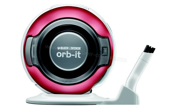 BLACK & DECKER ORB48CRN Orb-it 4.8V Rouge Cerise - Vue de profil sur socle