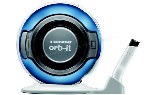 BLACK & DECKER ORB48EBN Orb-it 4.8V Bleu - Vue de profil sur station de charge