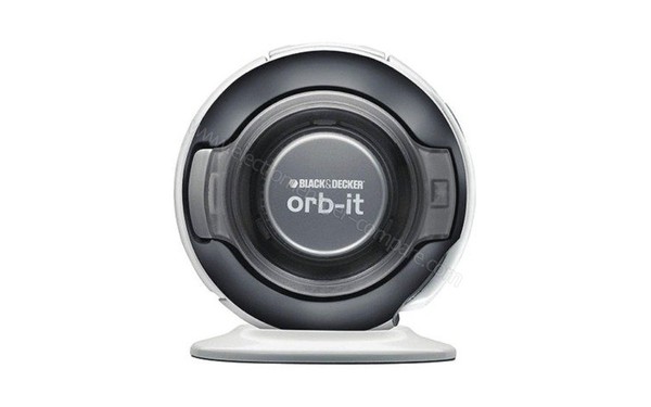 BLACK & DECKER ORB48MBN Orb-it 4.8V Noir M&eacute;tal - Vue avec base de charge