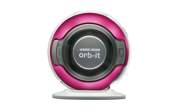 BLACK & DECKER ORB48PMN Orb-it 4.8V Rose - Vue de profil sur socle