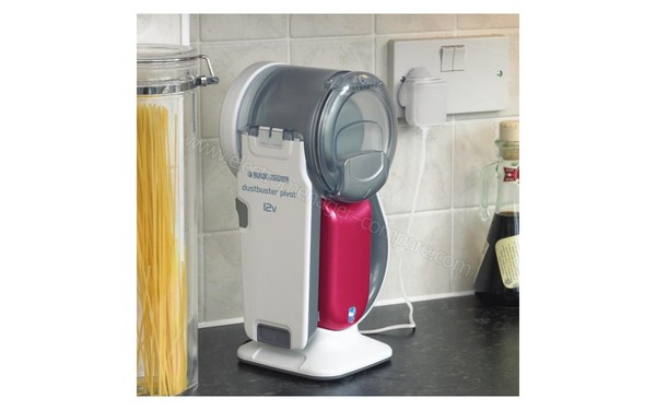 BLACK & DECKER PV1225NPM Dustbuster Pivot 12V - Vue avec base de chargement