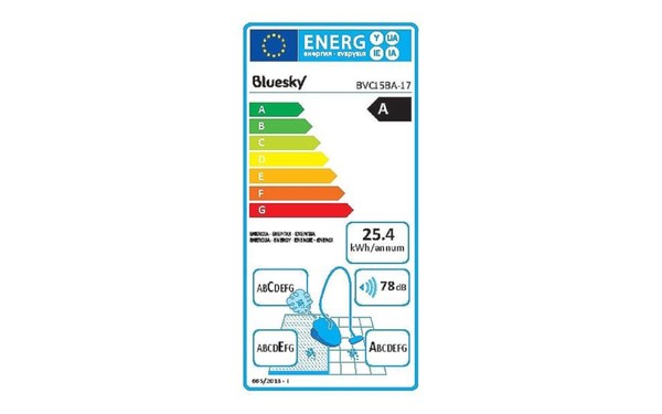 BLUESKY BVC15BA-17 - &Eacute;tiquette &eacute;nergie