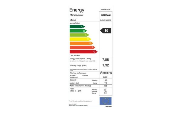 BOMPANI BJPLS1417DB - &Eacute;tiquette &eacute;nergie