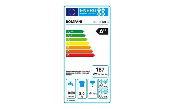 BOMPANI BJPT148LB - &Eacute;tiquette &eacute;nergie