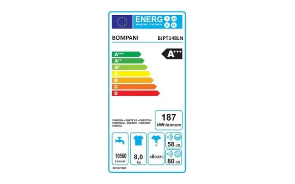 BOMPANI BJPT148LN - &Eacute;tiquette &eacute;nergie