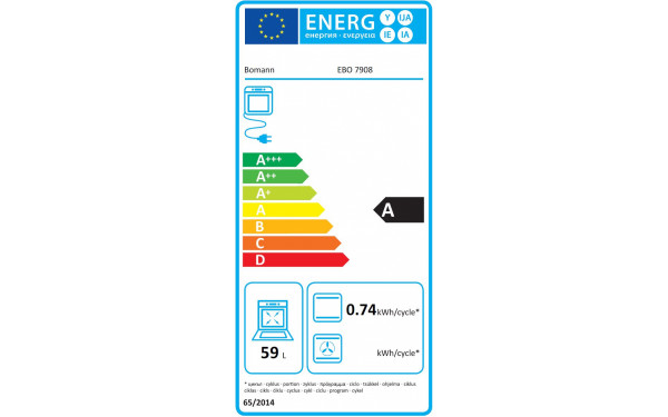 BOMANN EBO 7908 - &Eacute;tiquette &eacute;nergie