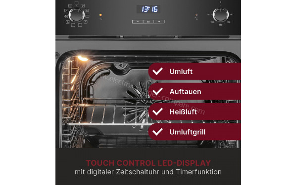 BOMANN EBO7911 Noir - Panneau de commandes