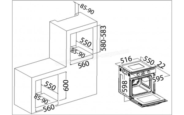 BOMANN EBO 9612.1 IX - Dimensions