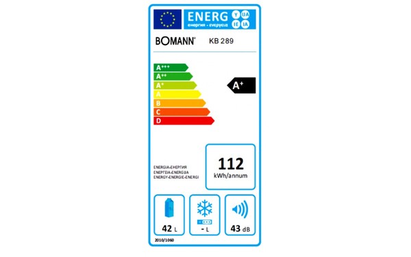 BOMANN KB 289 - &Eacute;tiquette &eacute;nergie