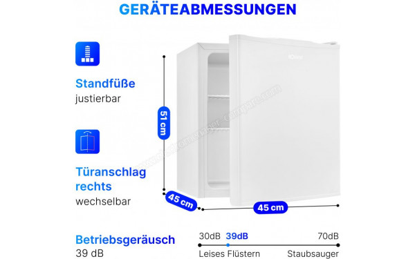 BOMANN KB 7346 Blanc - Dimensions