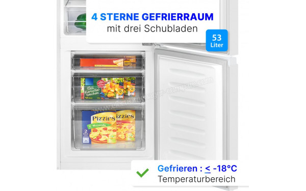 BOMANN KG 7352 Blanc - Tiroirs partie cong&eacute;lateur