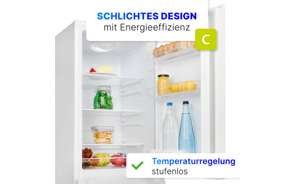 BOMANN KG 7352 Blanc - Vue de l'int&eacute;rieur partie r&eacute;frig&eacute;rateur