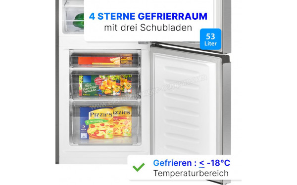 BOMANN KG 7352 Inox - Tiroirs partie cong&eacute;lateur