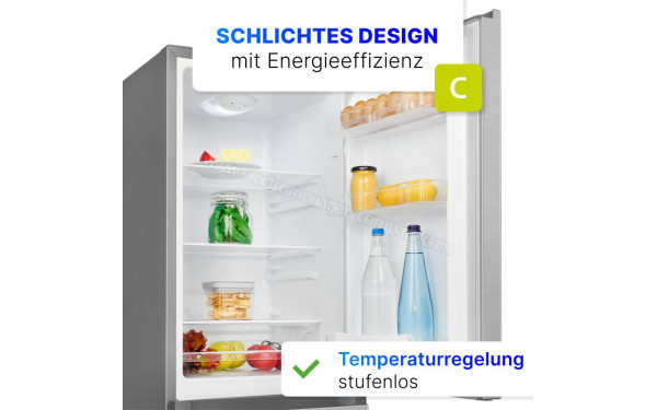 BOMANN KG 7352 Inox - Vue de l'int&eacute;rieur partie r&eacute;frig&eacute;rateur