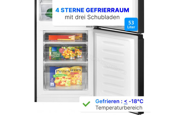 BOMANN KG 7352 Noir - Tiroirs partie cong&eacute;lateur