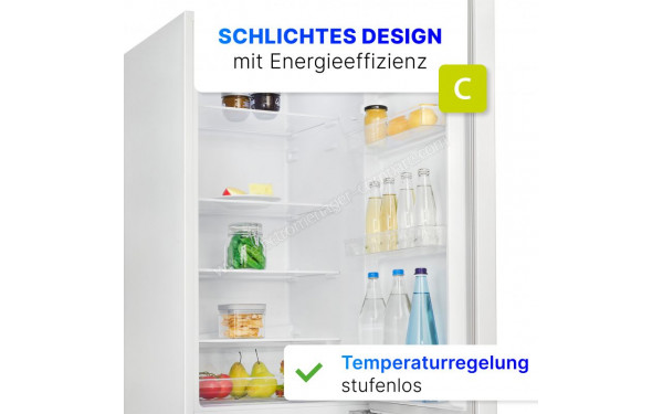 BOMANN KG 7353 Blanc - Vue de l'int&eacute;rieur partie r&eacute;frig&eacute;rateur