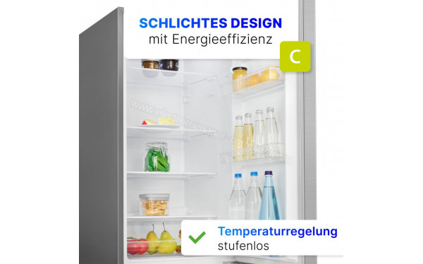 BOMANN KG 7353 Inox - Vue de l'int&eacute;rieur partie r&eacute;frig&eacute;rateur