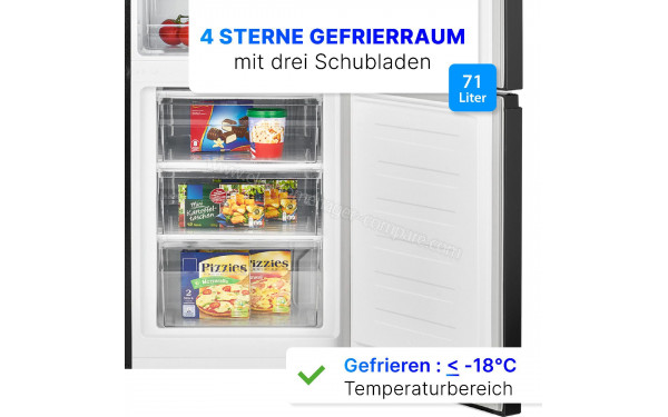 BOMANN KG 7353 Noir - Tiroirs partie cong&eacute;lateur