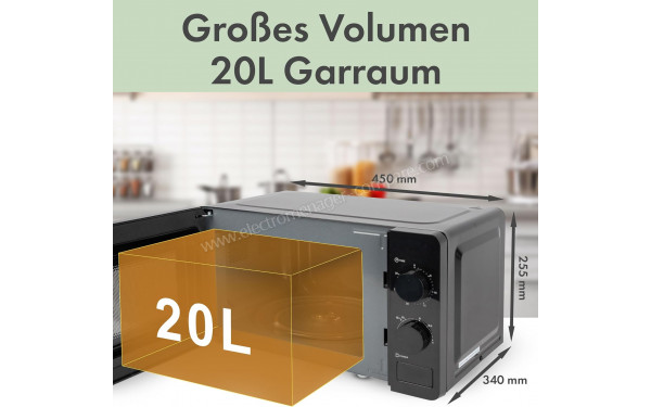 BOMANN MW 6014 CB Noir - Dimensions