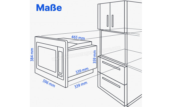 BOMANN MWG 2215 EB Noir - Dimensions