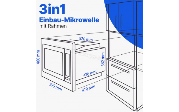 BOMANN MWG 2216 H EB Noir - Dimensions