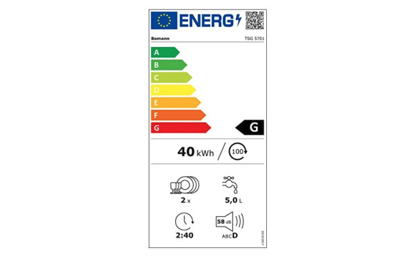 BOMANN TSG 5701 - &Eacute;tiquette &eacute;nergie v2