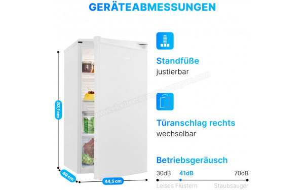 BOMANN VS 7350 Blanc - Dimensions
