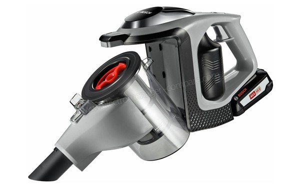 BOSCH BCS1TOPNC - Vue de l'extraction du bac &agrave; poussi&egrave;re