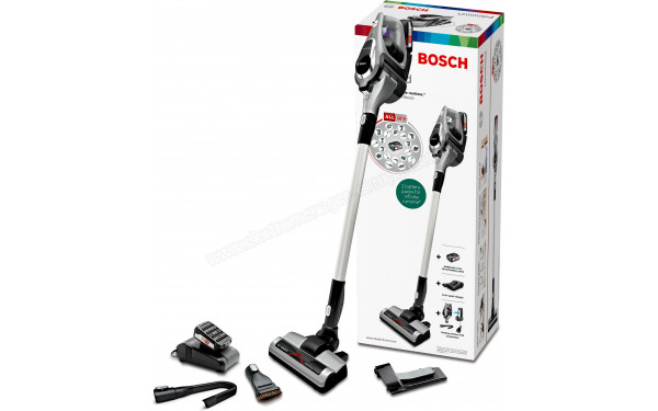BOSCH BCS1ULTD - Vue du colis et des accessoires