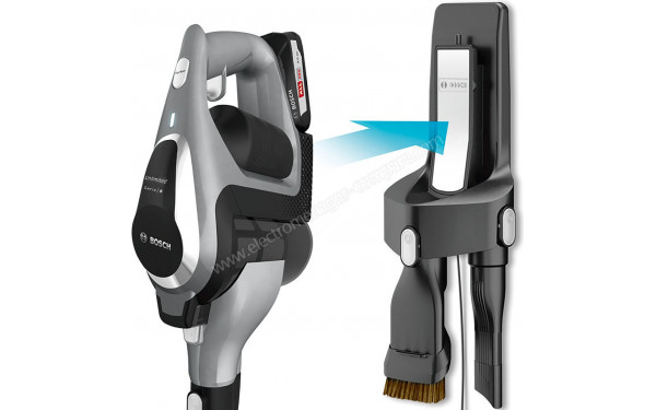 BOSCH BCS812INF - Vue du support mural avec accessoires