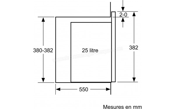 BOSCH BEL554MB2 - Dimensions