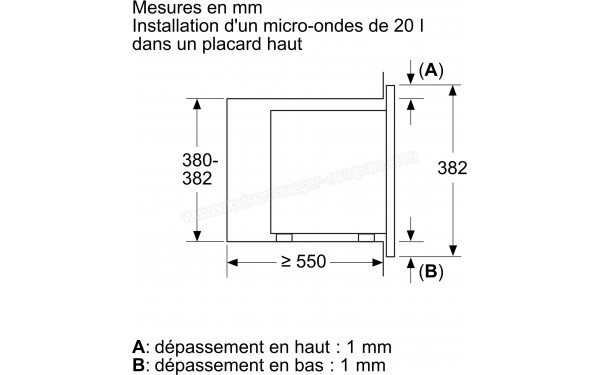 BOSCH BEL623MS3 - Dimensions