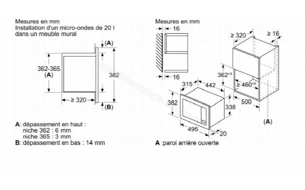 BOSCH BFL523MB4 - Dimensions