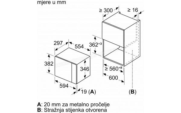BOSCH BFL523MS0 - Dimensions