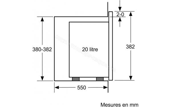 BOSCH BFL523MS1F - Dimensions