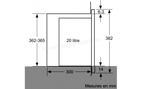 BOSCH BFL523MW1F - Dimensions
